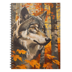 Vintag Wolf Portrait Notizblock