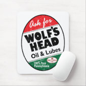 Vintag Wolfs Kopf beunruhigtes Zeichen Mousepad (Mit Mouse)