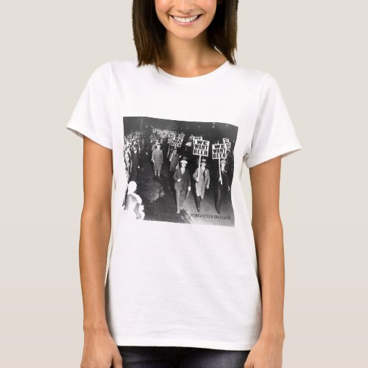Vintag wollen wir Bier-Verbot-Protest T-Shirt (Vorderseite)