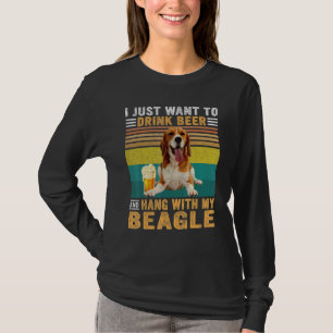 Vintag Wollte ich einfach, Bier & Hang mit meinem T-Shirt