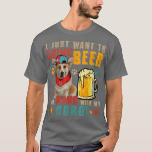 Vintag Wollte ich einfach, Bier zu trinken und mit T-Shirt
