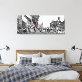 Vintag Women Circa 1910 Patriotic American Flag Leinwanddruck (Insitu (Schlafzimmer))