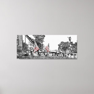 Vintag Women Circa 1910 Patriotic American Flag Leinwanddruck