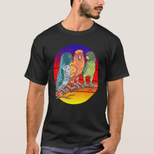 Vintag Womens Paprots Birds Cockatoo Budgerigar Z T-Shirt