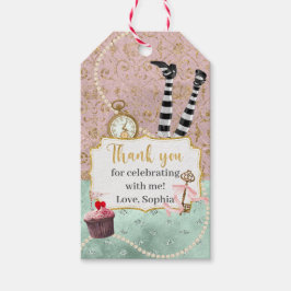 Vintag Wonderland Birthday Vielen Dank Geschenkanhänger