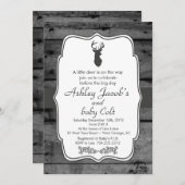 Vintag Woodland Bambi Baby Deer Baby Dusche Einladung (Vorne/Hinten)