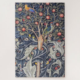 Vintag Woodpecker Floral Tapestes William Morris Puzzle