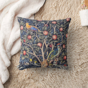 Vintag Woodpecker Tapestes Floral William Morris Kissen