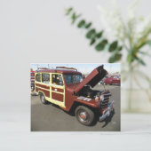 Vintag Woody Postkarte (Stehend Vorderseite)