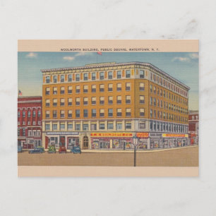 Vintag Woolworth Gebäude Watertown New York Postca Postkarte