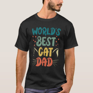 Vintag World Best Cat Vater Vatertag Beste Katze T-Shirt