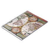 Vintag-World-Map-Explorer-Notebook Notizblock (Linke Seite)
