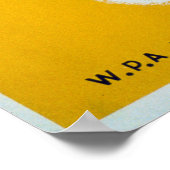 Vintag WPA Athletics Basketball Baseball Poster (Ecke)