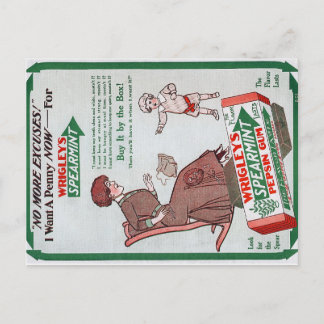 Vintag Wrigley's Gum Ad Postcard Postkarte