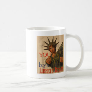 Vintag Ww1 Propaganda Poster Liberty Bond USA WW Kaffeetasse