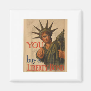 Vintag Ww1 Propaganda Poster Liberty Bond USA WW Magnet