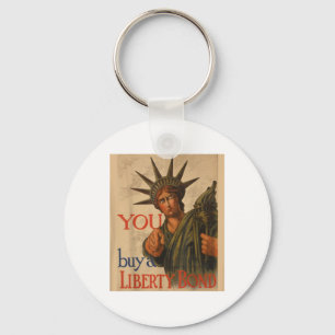 Vintag Ww1 Propaganda Poster Liberty Bond USA WW Schlüsselanhänger