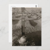 Vintag WW2 Fallen Soldier Grave Postkarte (Vorne/Hinten)