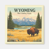Vintag Wyoming Magnet (Vorne)