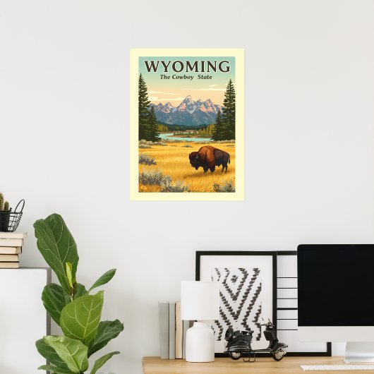 Vintag Wyoming Poster (Heimbüro)