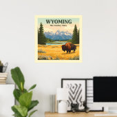 Vintag Wyoming Poster (Heimbüro)