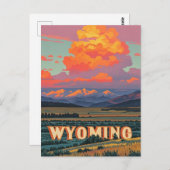 Vintag Wyoming Postkarte (Vorne/Hinten)