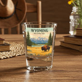 Vintag Wyoming Schnapsglas