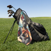 Vintag Xoloitzcuintle Golfhandtuch (Gras)