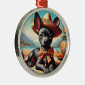 Vintag Xoloitzcuintle Ornament Aus Metall (Rechts)
