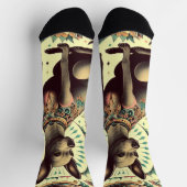 Vintag Xoloitzcuintle Seamless Socken (Oben)