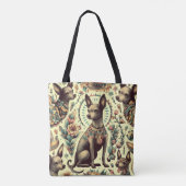 Vintag Xoloitzcuintle Seamless Tasche (Rückseite)