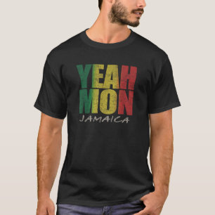 Vintag Yeah Mon Retro Jamaica Reggae Mens Jamaica T-Shirt