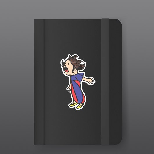 Vintag Yelling Kid Aufkleber