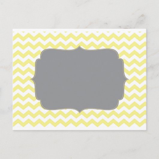 Vintag Yellow Cheveron Postkarte (Vorderseite)