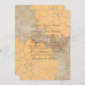 Vintag Yellow Dahlia Floral Wedding Einladung (Vorne/Hinten)