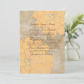 Vintag Yellow Dahlia Floral Wedding Einladung (Stehend Vorderseite)