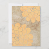 Vintag Yellow Dahlia Floral Wedding Einladung (Rückseite)