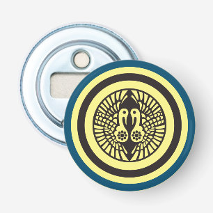 Vintag Yellow Gray Ikko Ikki Japan Mon Oriental Flaschenöffner