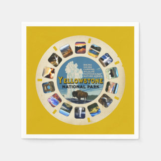 VINTAG YELLOWSTONE NATIONAL PARK THEMA SERVIETTE