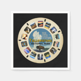 VINTAG YELLOWSTONE NATIONAL PARK THEMA SERVIETTE