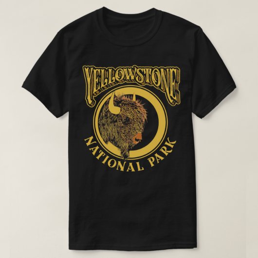 Vintag Yellowstone Nationalpark Bison American B T-Shirt (Design vorne)