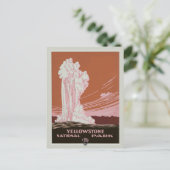 Vintag Yellowstone Nationalparkreise Postkarte (Stehend Vorderseite)