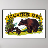 Vintag Yellowstone Park Poster (Vorne)