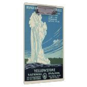 Vintag Yellowstone Park Poster Klemmbrett (Rechts)