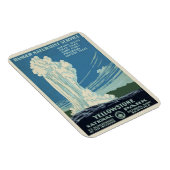 Vintag Yellowstone Park Poster Magnet (Rechte Seite)
