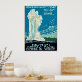Vintag Yellowstone Park Travel Poster (Küche)