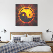Vintag Yin Yang Symbol Leinwanddruck (Insitu (Schlafzimmer))