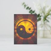 Vintag Yin Yang Symbol Print Postkarte (Stehend Vorderseite)