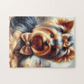 Vintag Yorkshire Terrier Painting Puzzle (Horizontal)