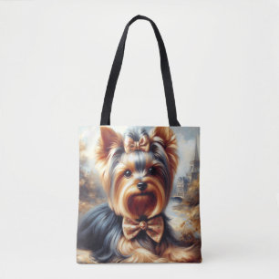 Vintag Yorkshire Terrier Painting Tasche